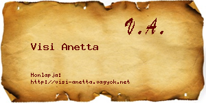 Visi Anetta névjegykártya